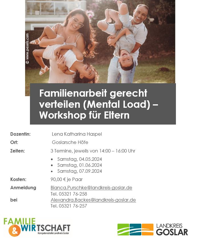 Familienarbeit gerecht verteilen (Mental Load) - Workshop für Eltern - 